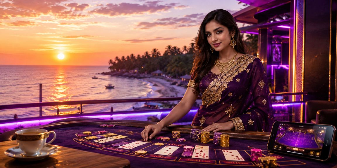 সেন্ট মার্টিনে সমুদ্র সৈকতে acewin888 ব্যাকারাট গেম উপভোগ করছেন একজন খেলোয়াড়